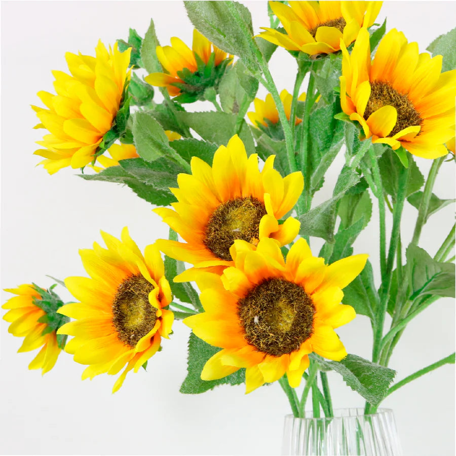 SUNFLOWER FAUX FLORAL STEM