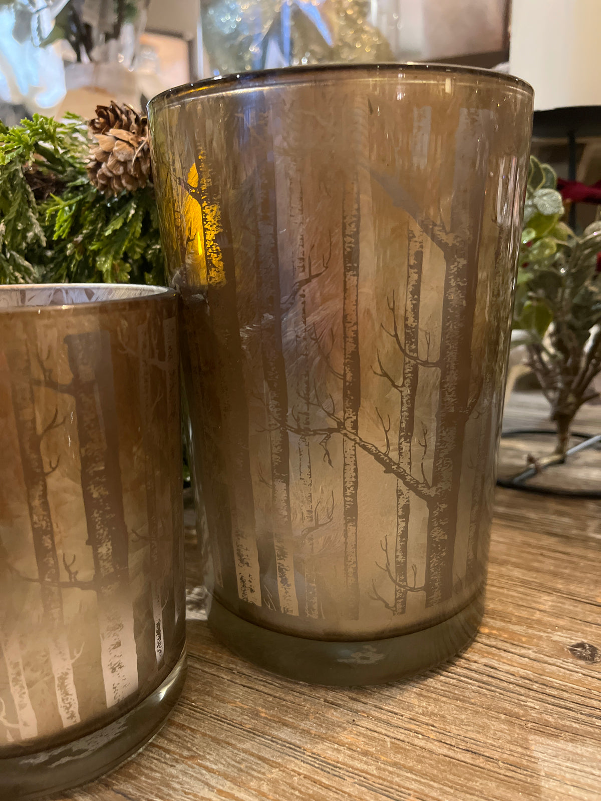 LARGE BIRCH TREE CANDLE HOLDER