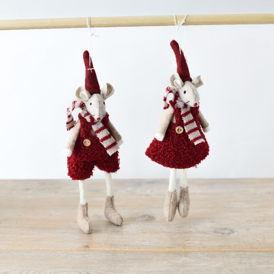 RED BOUCLE MOUSE