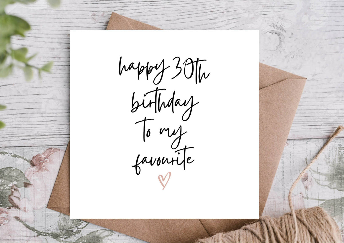 THIRTY BIRTHDAY CARD