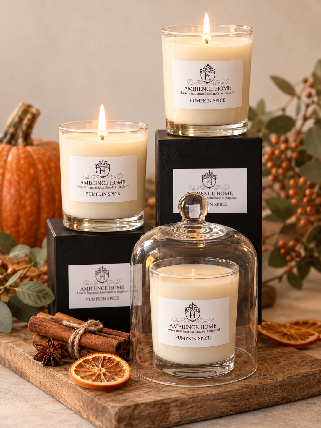 PUMPKIN SPICE CANDLE - HANDMADE IN THE UK