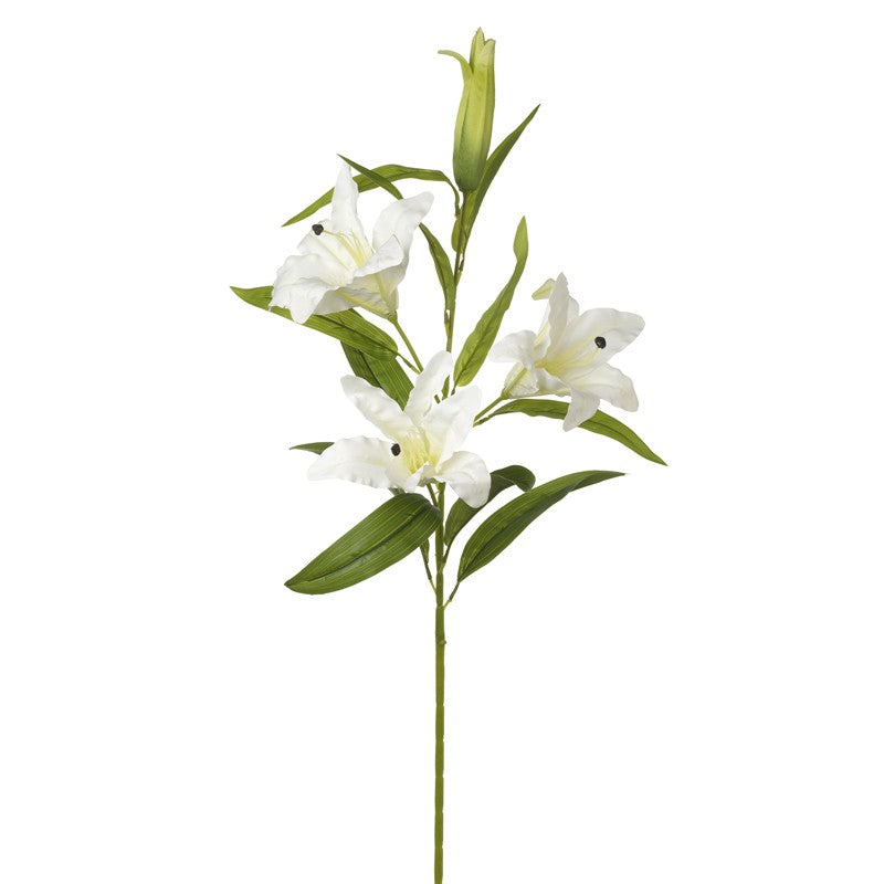OFF WHITE FAUX STAR GAZING LILLIES