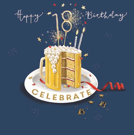 HAPPY 18th BIRTHDAY CARD