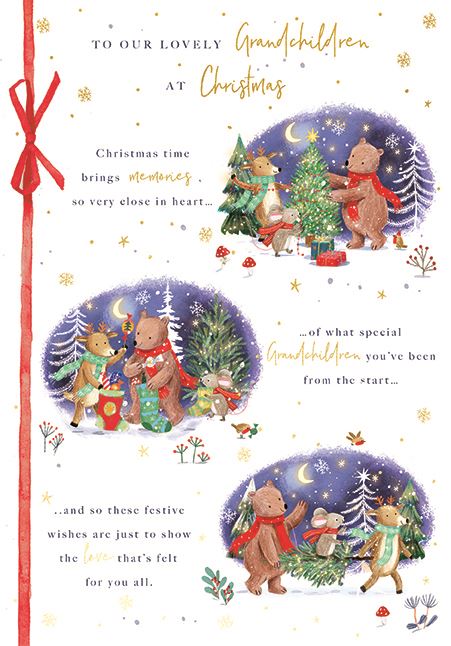LOVELY GRANDCHILDREN CHRISTMAS CARD