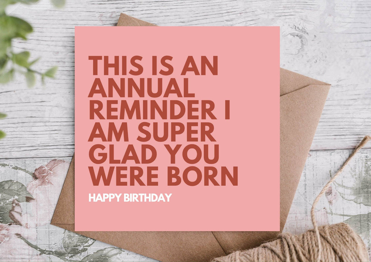 ANNUAL REMINDER CARD