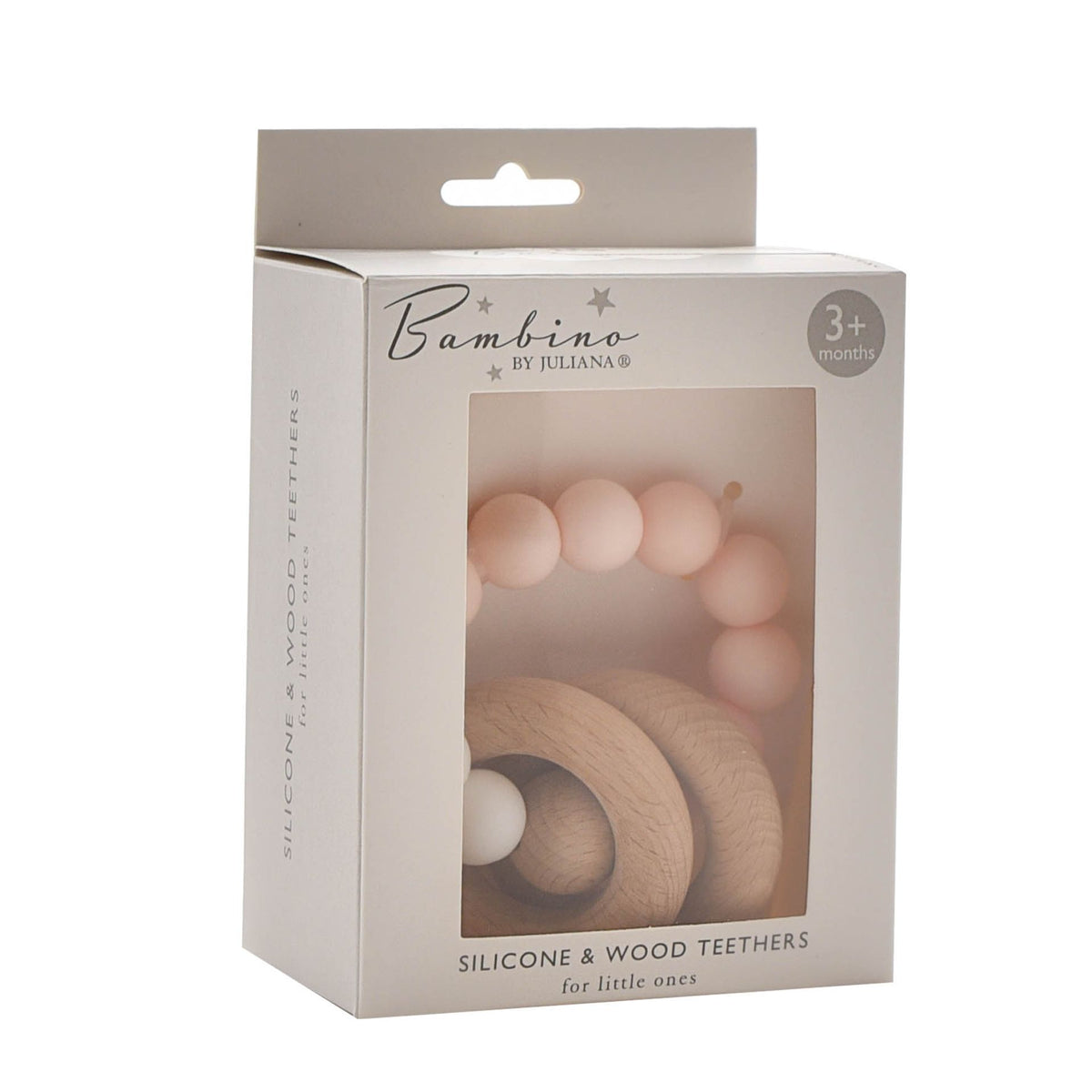 BABY TEETHER PINK & WOOD