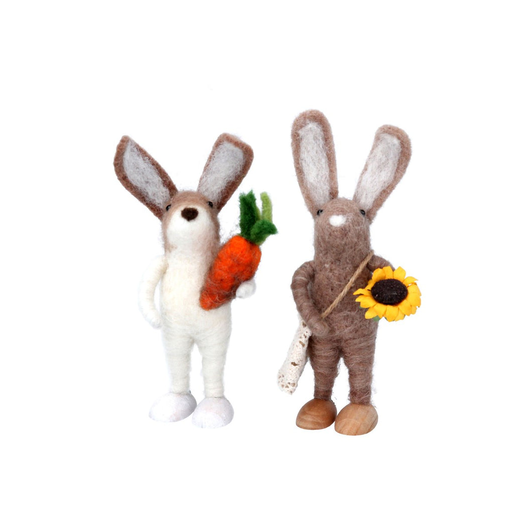 HANGING FELT RABBIT DECORATION