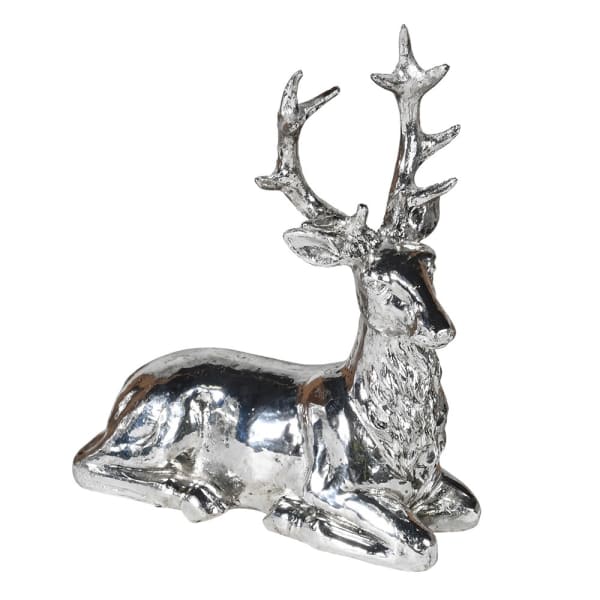 SILVER LYING STAG