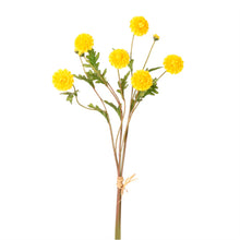 RUFFLED CHRYSANTHEMUM FAUX FLORAL STEM