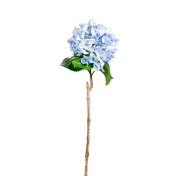 REAL TOUCH HYDRANGEA FAUX FLORAL STEM - BLUE