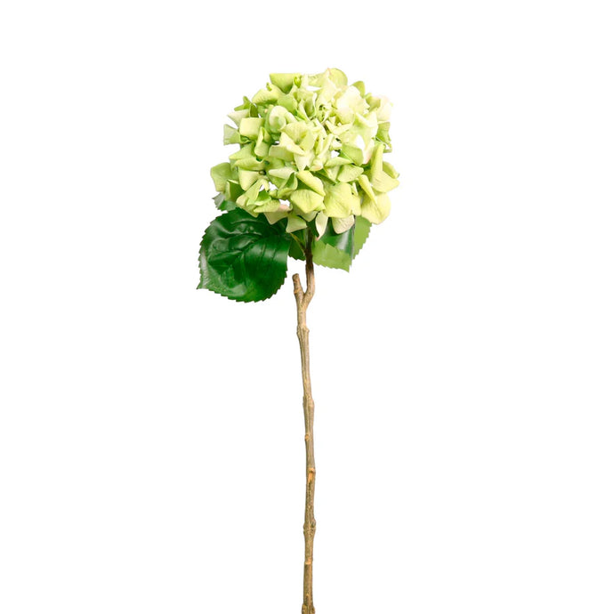 REAL TOUCH HYDRANGEA FAUX FLORAL STEM - GREEN