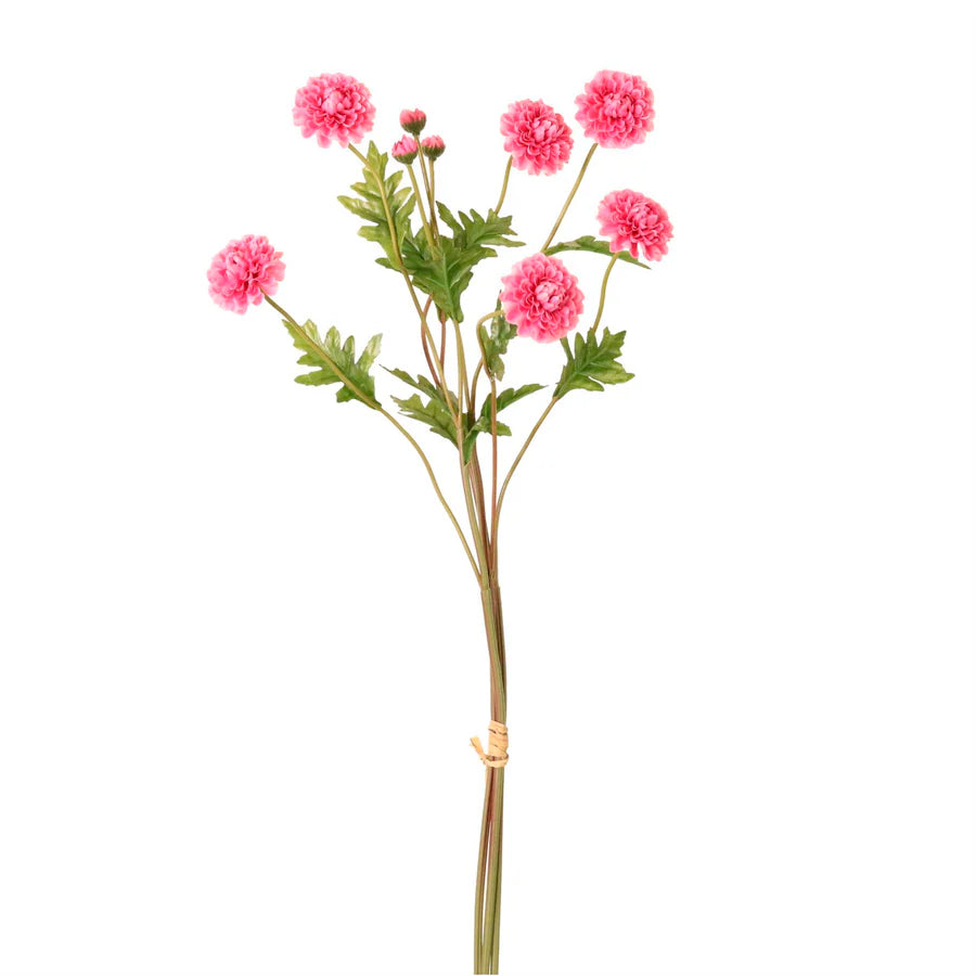 RUFFLED CHRYSANTHEMUM FAUX FLORAL STEM