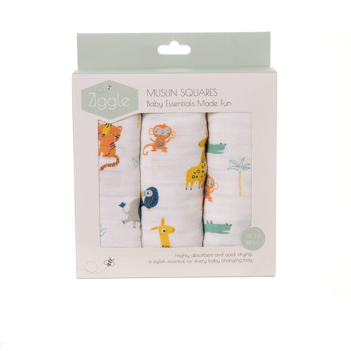 JUNGLE ANIMALS MUSLIN SET