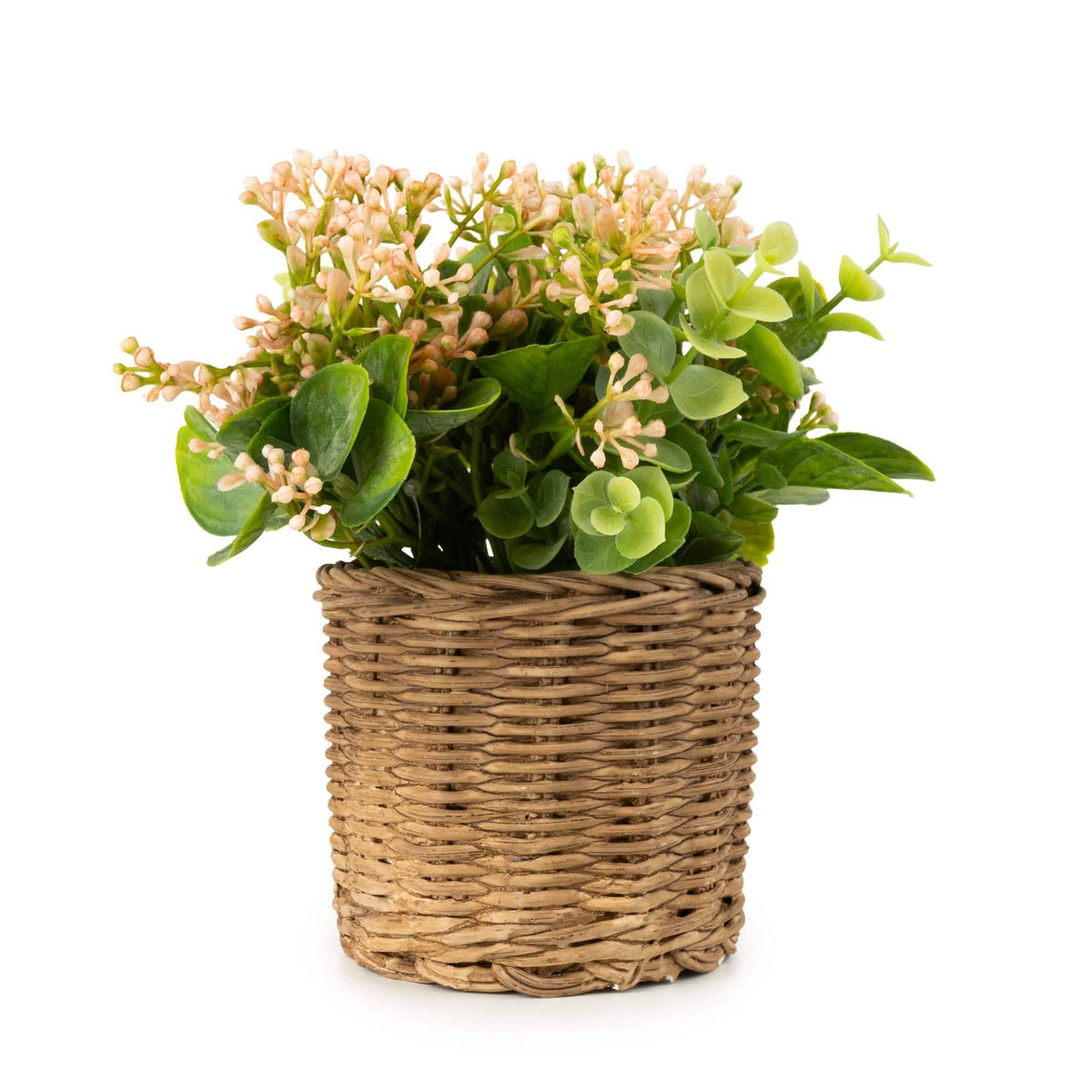 EUCALYPTUS & BABYSBREATH WICKER BASKET