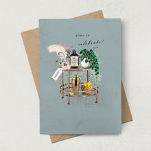DRINKS TROLLEY CELEBRATE CARD