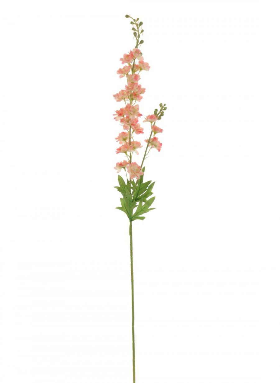 SLIM DELPHINIUM FAUX FLORAL STEM - PINK/CREAM