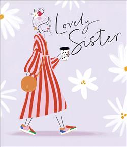 LOVELY SISTER BIRTHDAY CARD