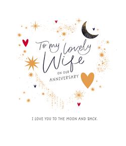 TO MY LOVELY WIFE ANNIVERSARY CARD