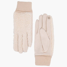 BEIGE BORG FLEECE GLOVES