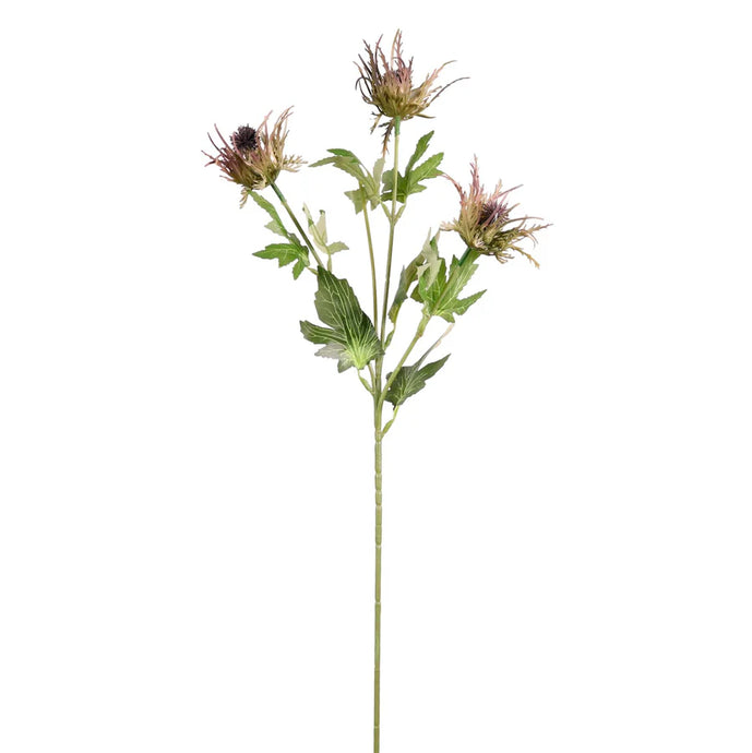 MAUVE THISTLE SPRAY - FAUX FLORALS