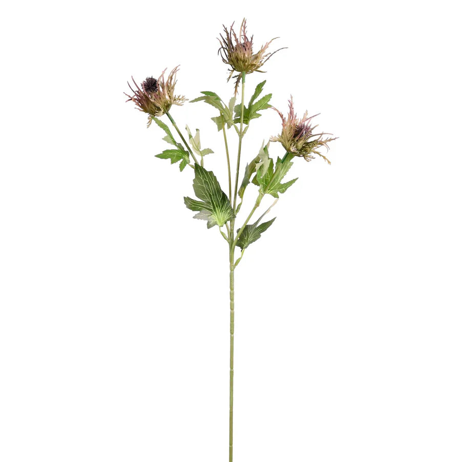 MAUVE THISTLE SPRAY - FAUX FLORALS