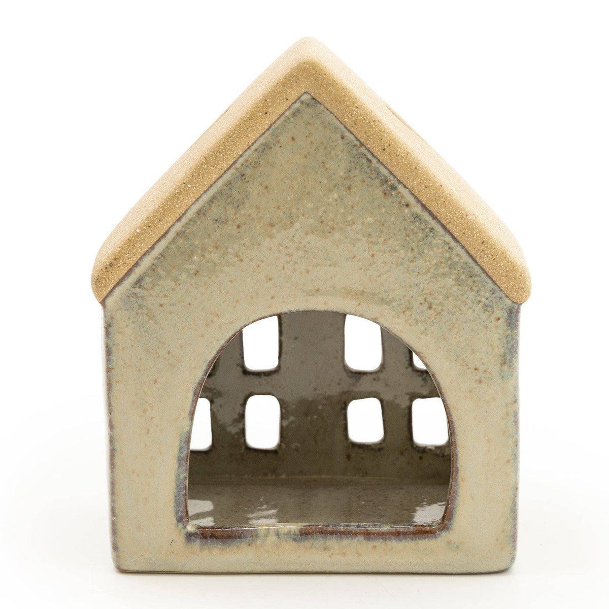 GLAZED HOUSE TEALIGHT HOLDER