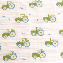 BLUE DINO, DOG & TRACTOR MUSLIN SET