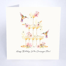 HAPPY BIRTHDAY LET THE CHAMPAGNE FLOW CARD
