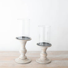 Wooden Pillar Candle Holder, 30cm