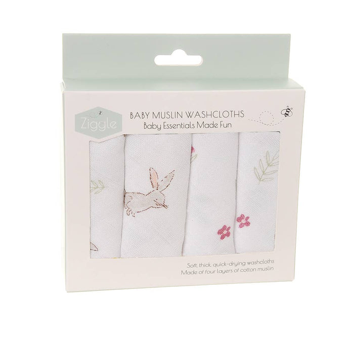 BUNNY MUSLIN WASHCLOTHS