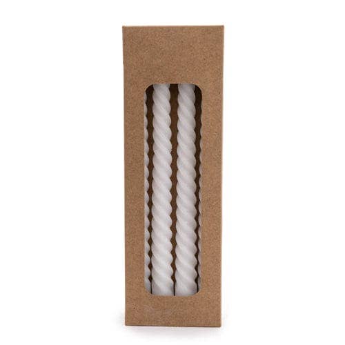 WHITE TWISTED CANDLES