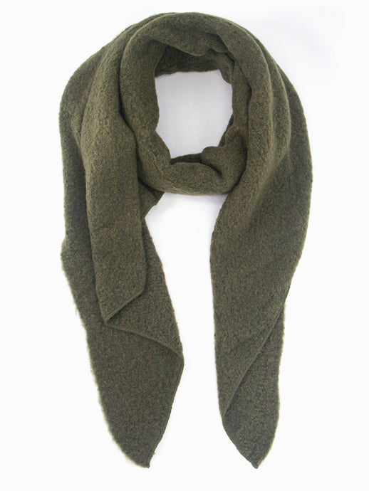 KHAKI ASYMMETRIC SCARF