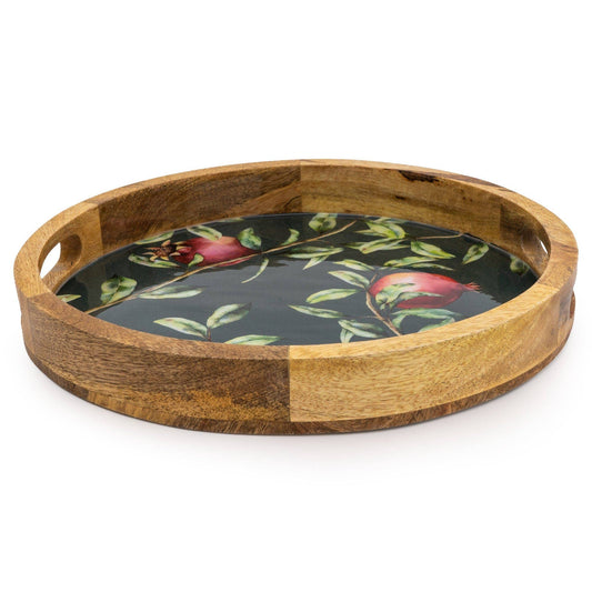 POMEGRANTE MANGO WOOD TRAY