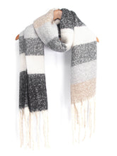 NEUTRAL BLOCK STRIPE SCARF