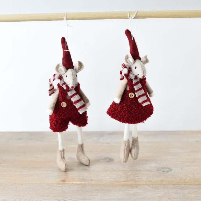 RED BOUCLE MOUSE