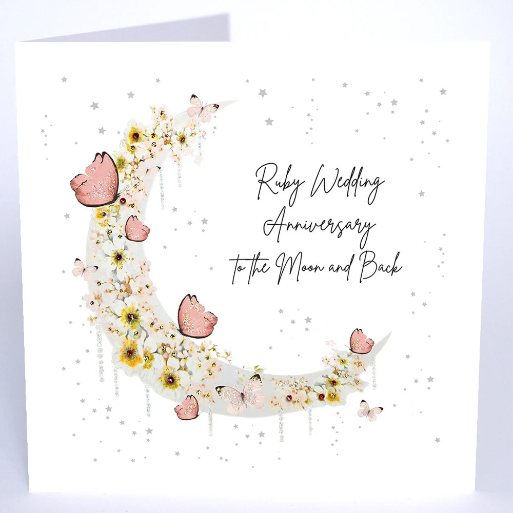 RUBY WEDDING ANNIVERSARY CARD