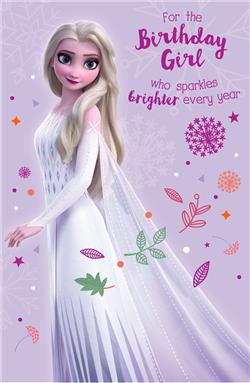 FROZEN BIRTHDAY GIRL CARD