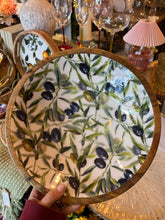 LARGE OLIVE ENAMELLED MANGO WOOD BOWL