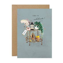 DRINKS TROLLEY CELEBRATE CARD