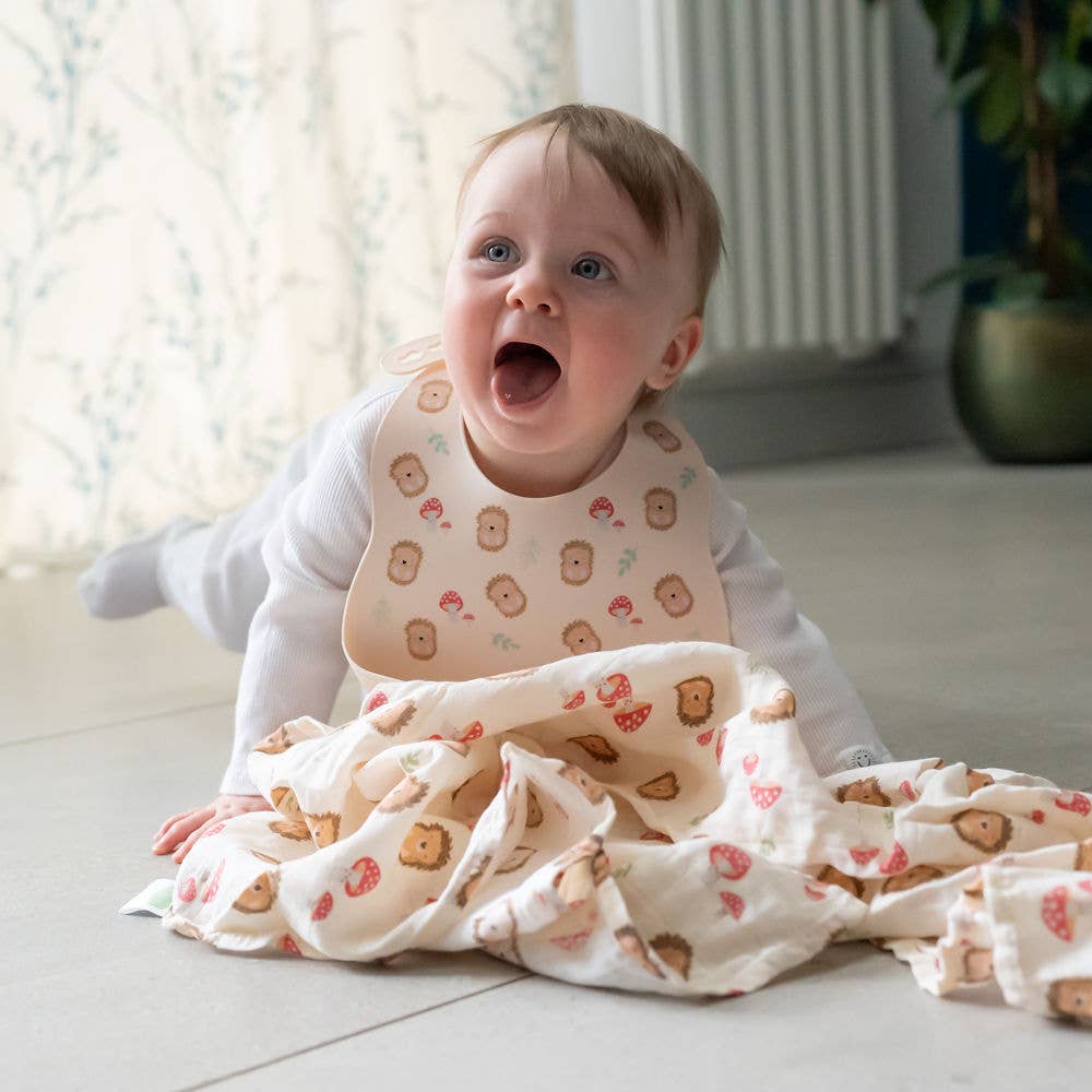 HEDGEHOG AND MUSHROOMS MUSLIN SET