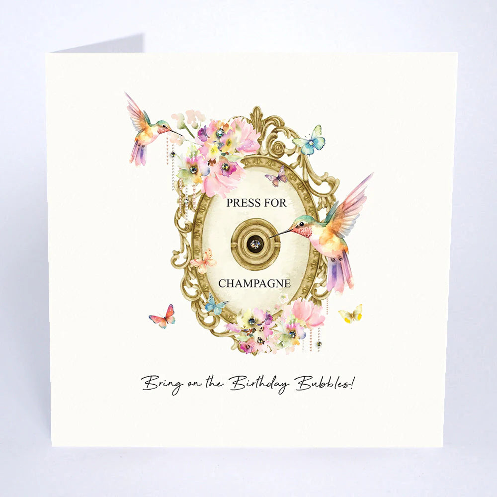 BRING ON THE BIRTHDAY BUBBLES CARD
