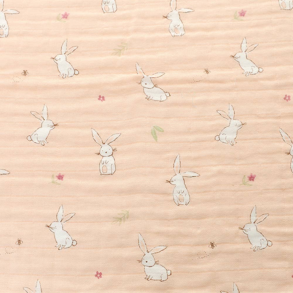PINK BUNNIES MUSLIN SET