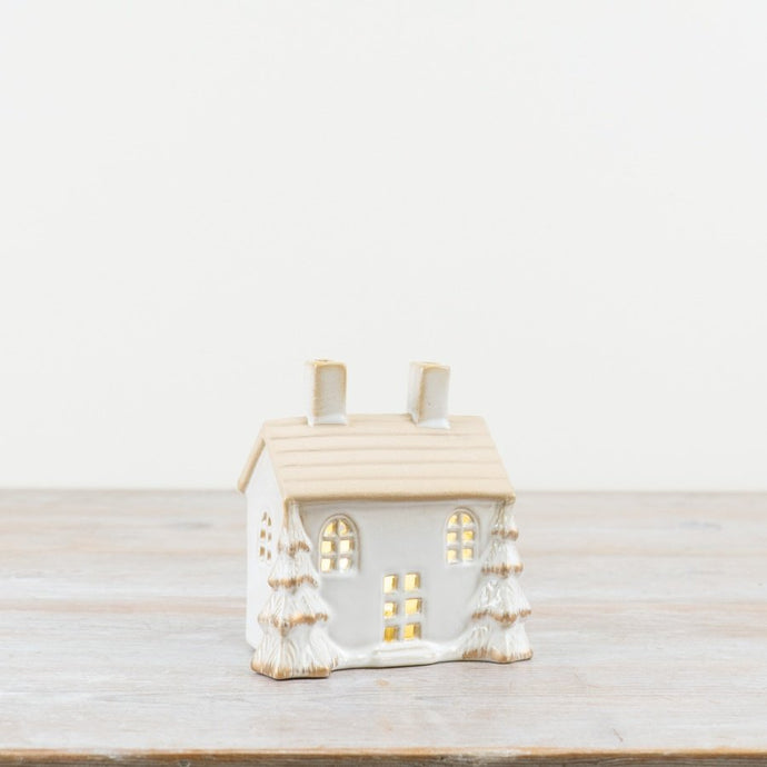 LED CERAMIC HOUSE WITH TREES