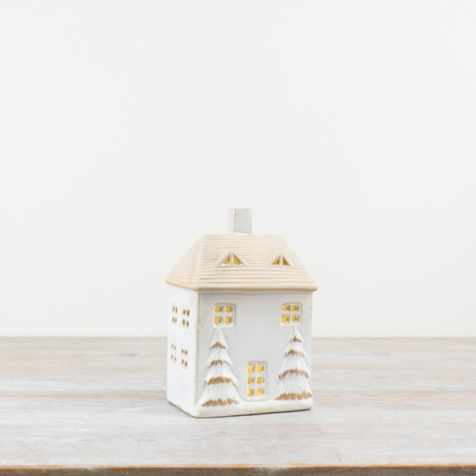 LARGE LED CERAMIC HOUSE WITH TREES