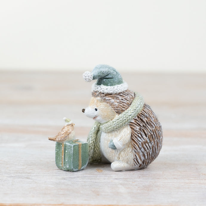 HEDGEHOG & BIRD ORNAMENT