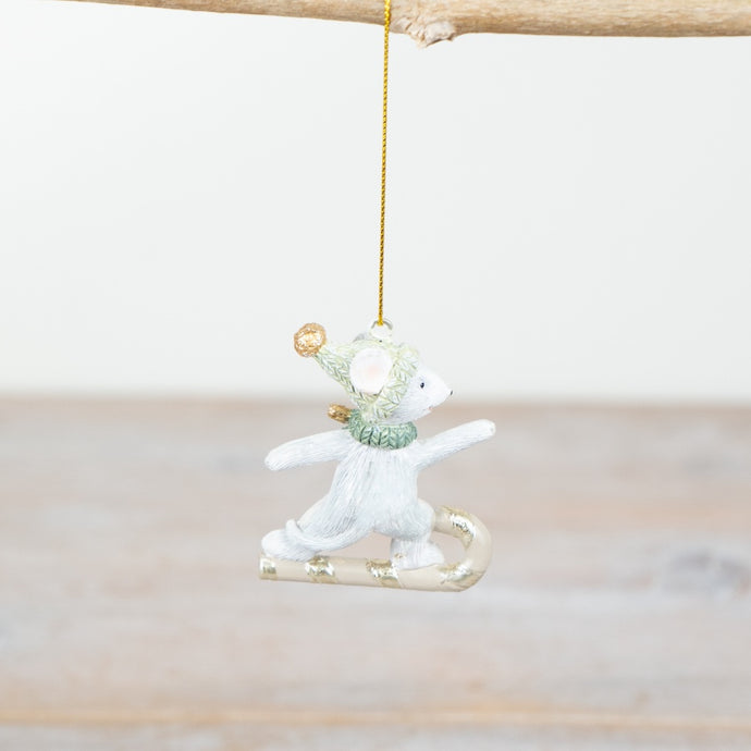 HANGING MOUSE ON CANDY CANE