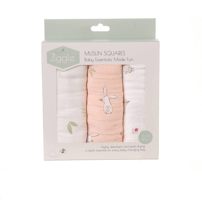 PINK BUNNIES MUSLIN SET