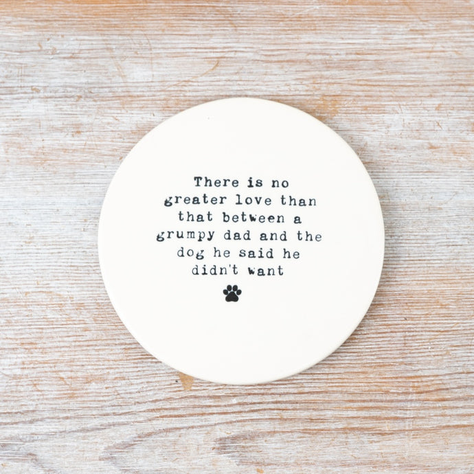 NO LOVE GREATER PORCELAIN COASTER