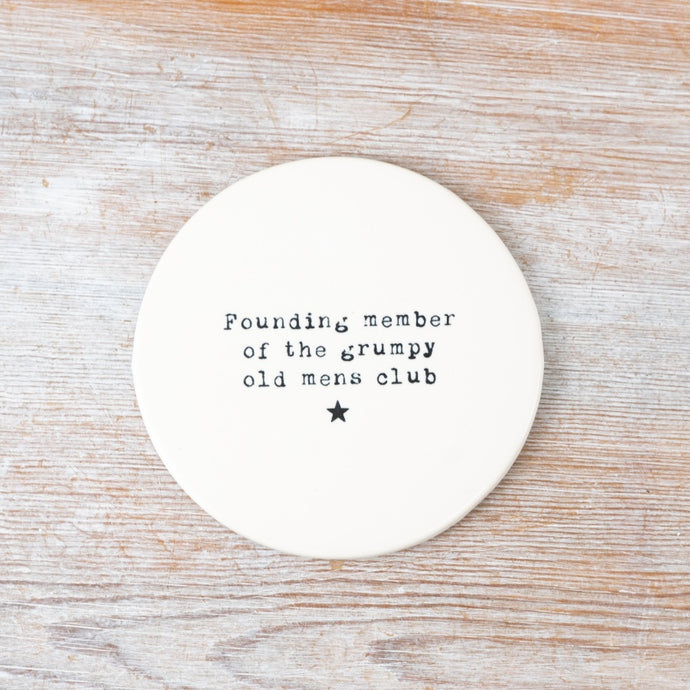 GRUMPY OLD MENS CLUB PORCELAIN COASTER
