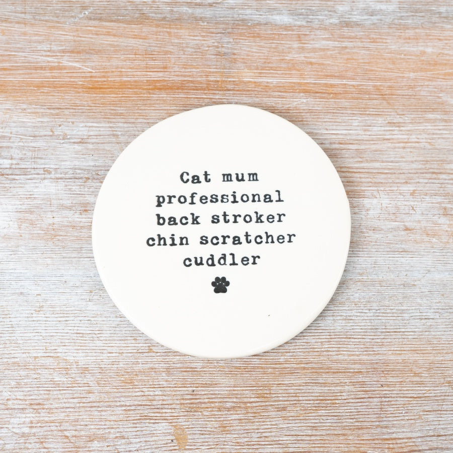 CAT MUM PORCELAIN COASTER